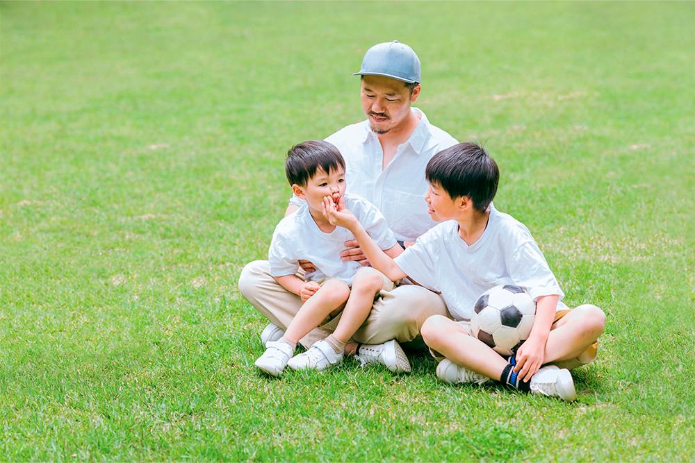 親子でサッカー